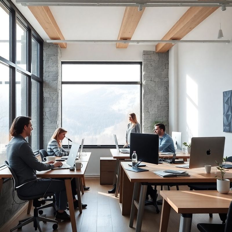 Software team working in a modern office in Velenje, Slovenia