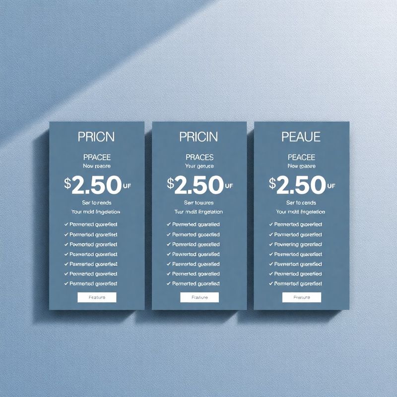 Pricing table with three plan cards on a slate-professional background